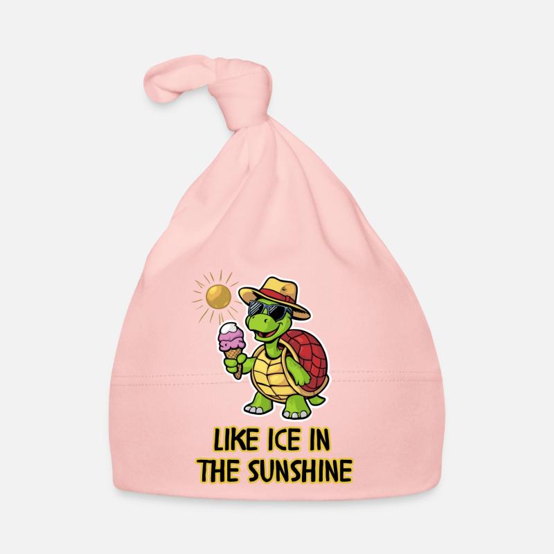 Comme de la glace dans la tortue du soleil Bonnet bio Bébé
