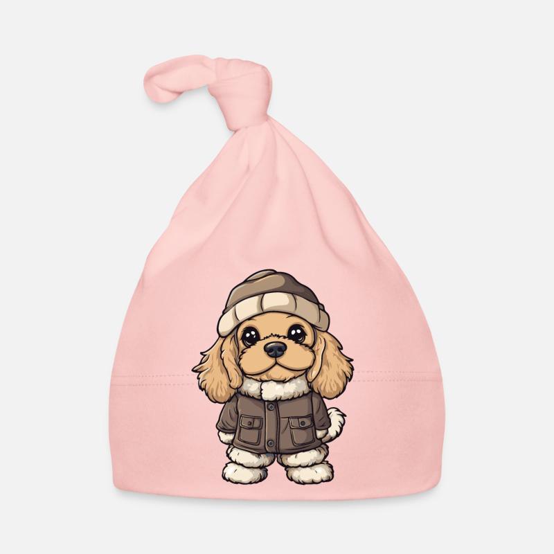 Cocker Spaniel Dog Winter Organic Baby Cap