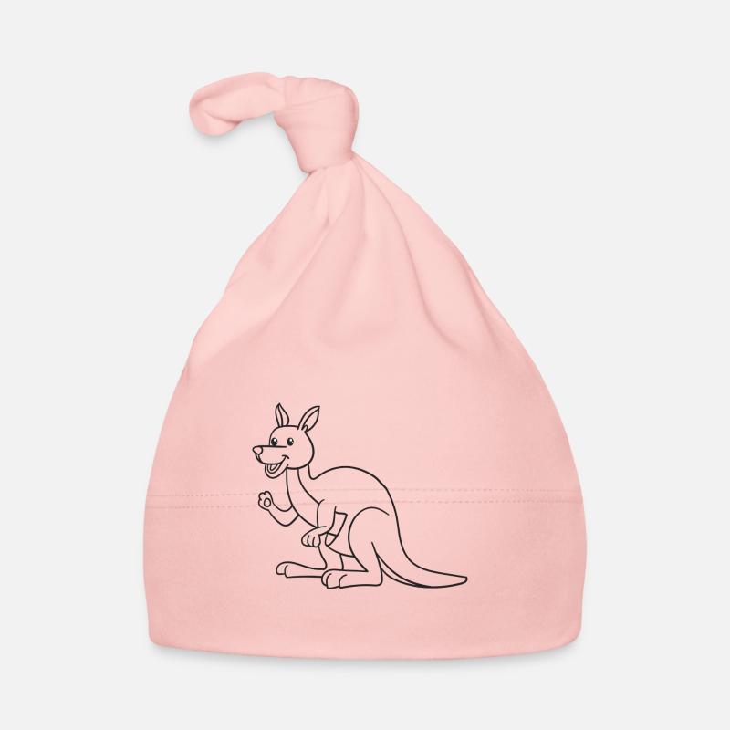 Känguru, Kängurus, Geschenk, Geschenkidee - Baby Bio-Mütze - Rosa