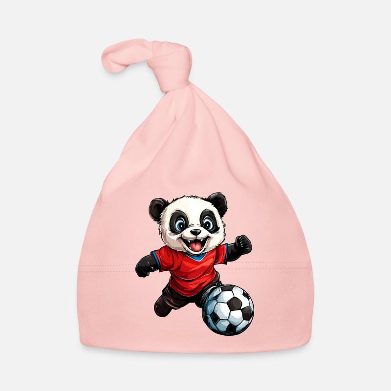 Football Pandas Organic Baby Cap