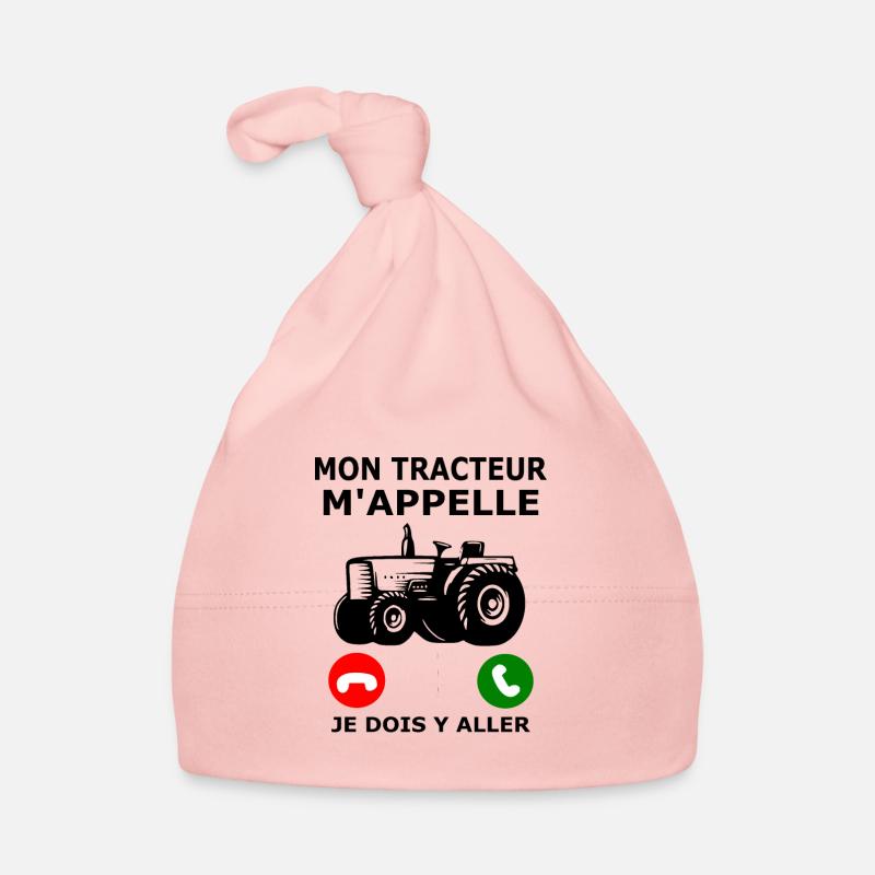 Mein Traktor ruft mich an, ich muss Traktor gehen Baby Bio-Mütze