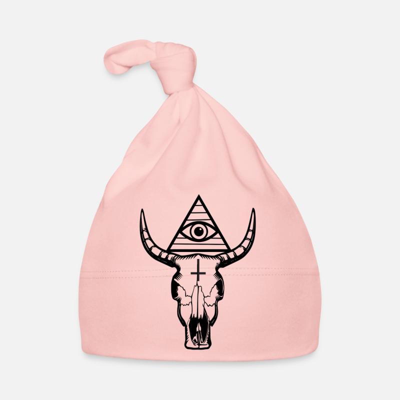 Crâne de Ram - Bonnet bio Bébé - rose