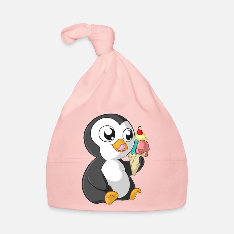 Pingouin de dessin animé d'été Bonnet bio Bébé