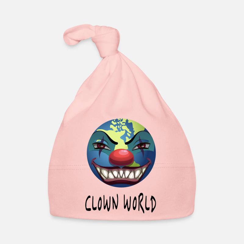 Monde des clowns - Bonnet bio Bébé - rose