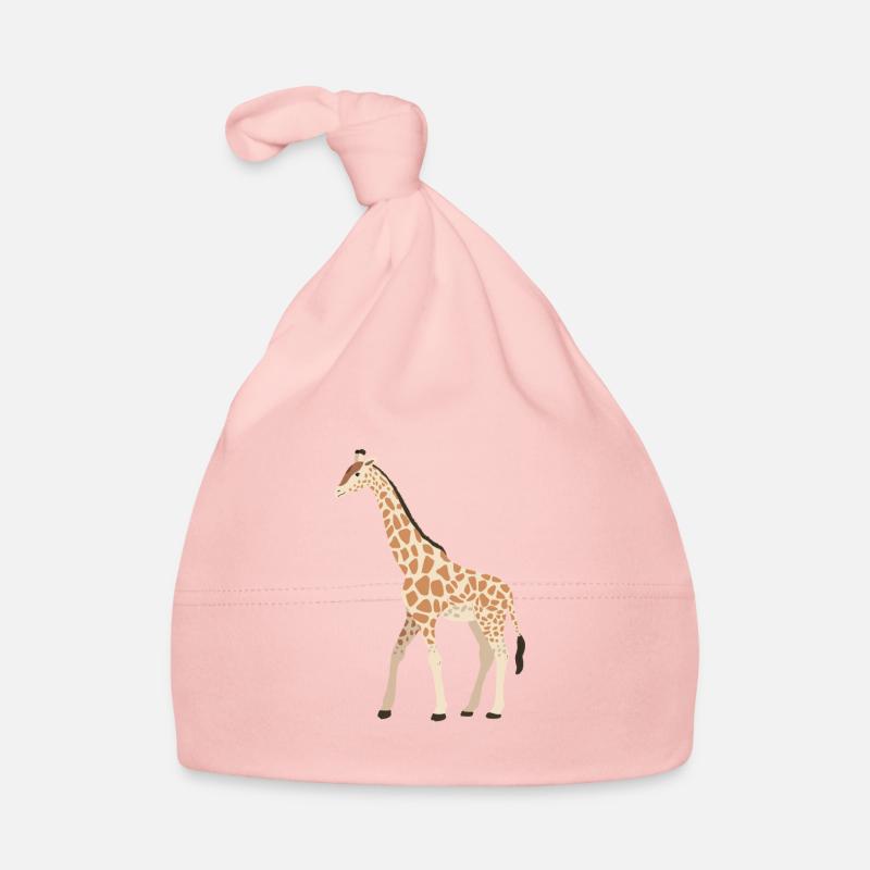 Girafe - Bonnet bio Bébé - rose