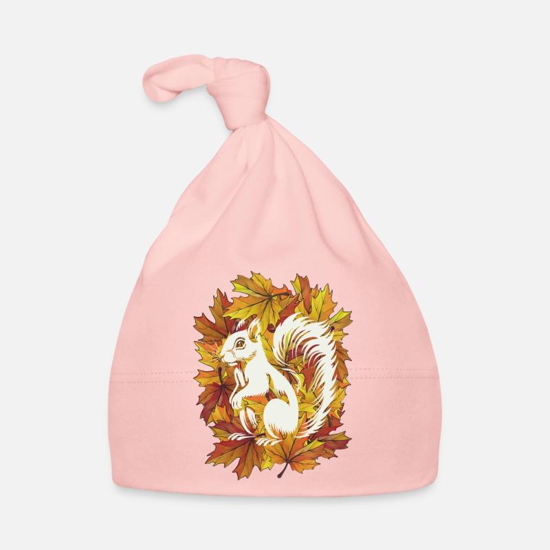 Herbstliches Eichhörnchen Baby Bio-Mütze