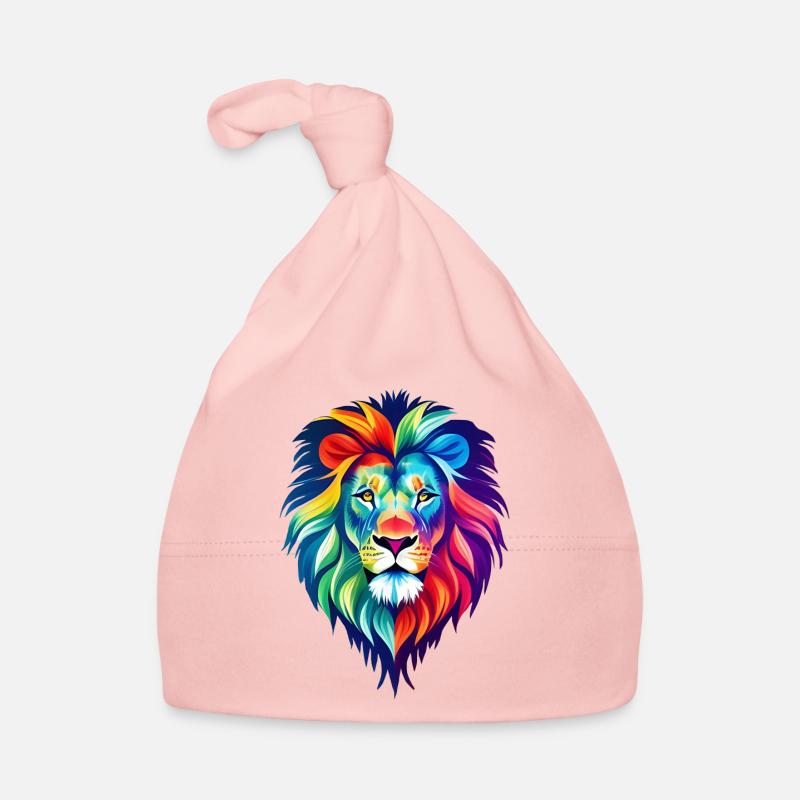bunter Löwe Baby Bio-Mütze