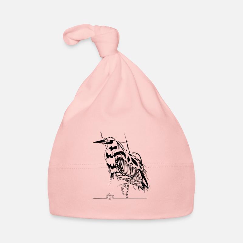 Héron - Bonnet bio Bébé - rose