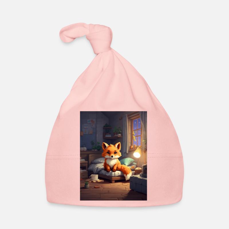 Pixelart cute Fox Baby Bio-Mütze