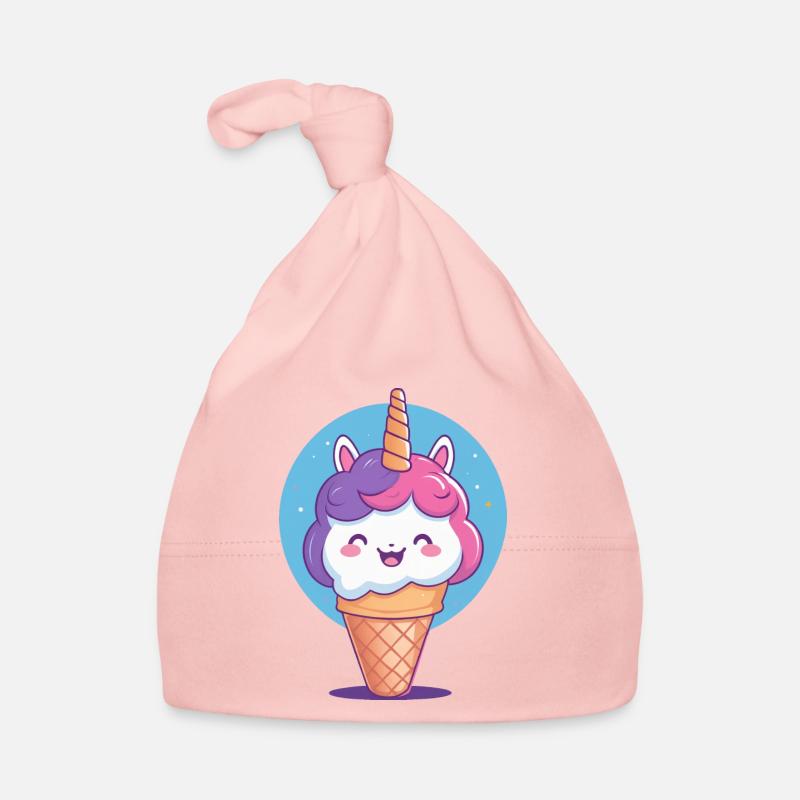 licorne crémeuse Bonnet bio Bébé