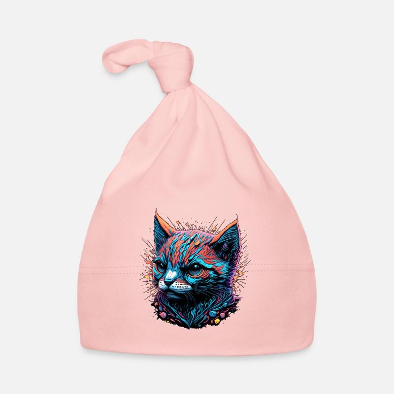 Düsterer Katzenblick Baby Bio-Mütze