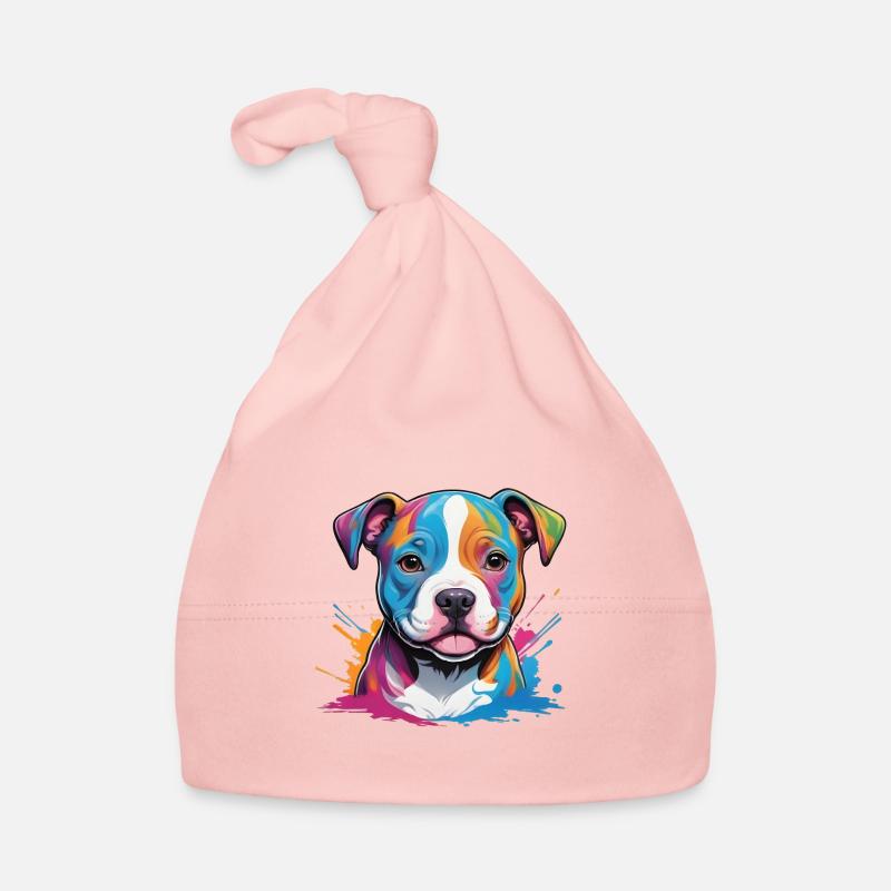chiot boxer mignon dans une touche de couleur Bonnet bio Bébé