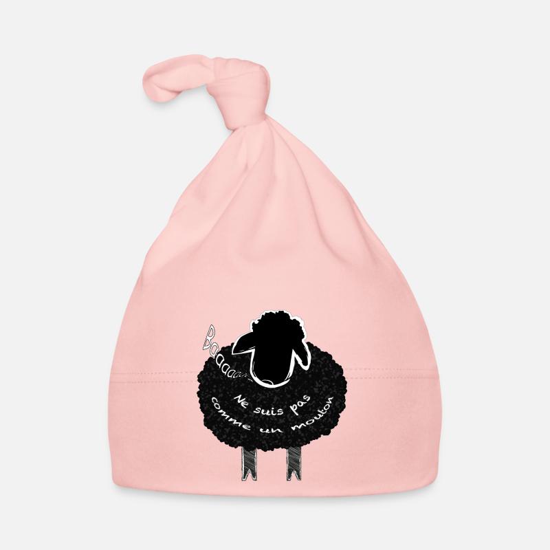 Ne suis pas comme un mouton - Humour Mouton noir Bonnet bio Bébé