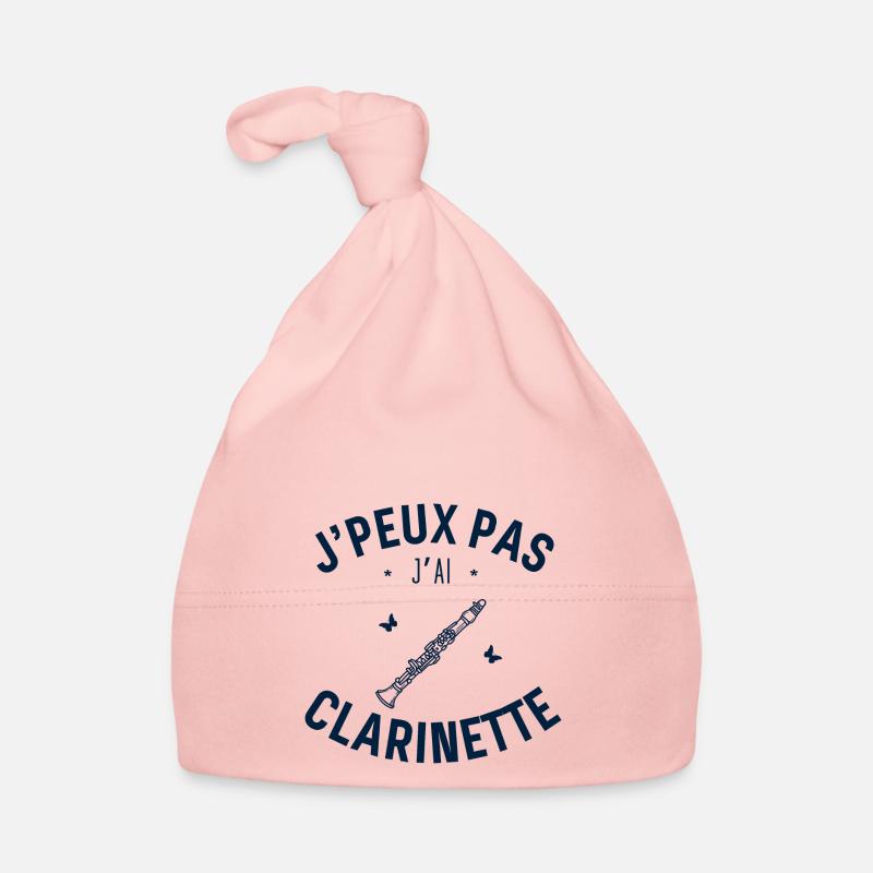 J'Peux pas j'ai Clarinette - Bonnet bio Bébé - rose