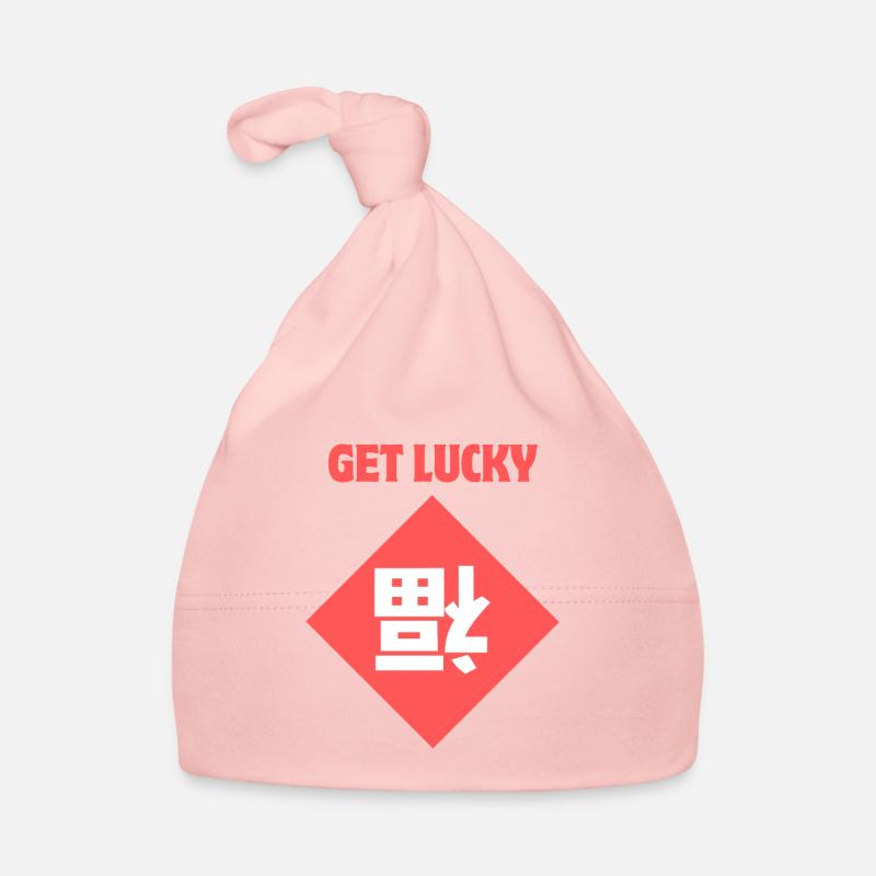 Get Lucky / Chinese Lucky charm (Fu dao) - Bonnet bio Bébé - rose