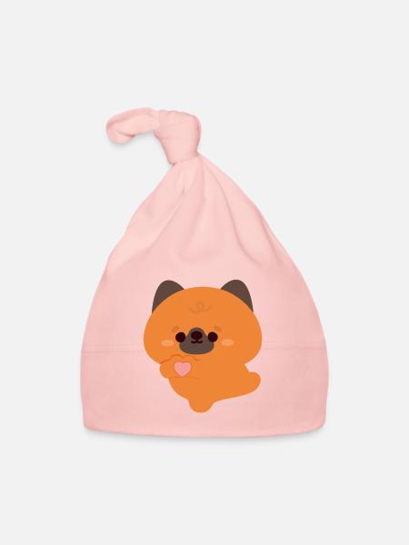 Love German Shepherd - Organic Baby Cap - pink - Front