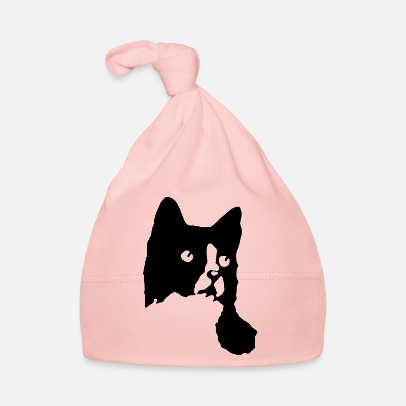 Chats chats chats chats - Bonnet bio Bébé - rose