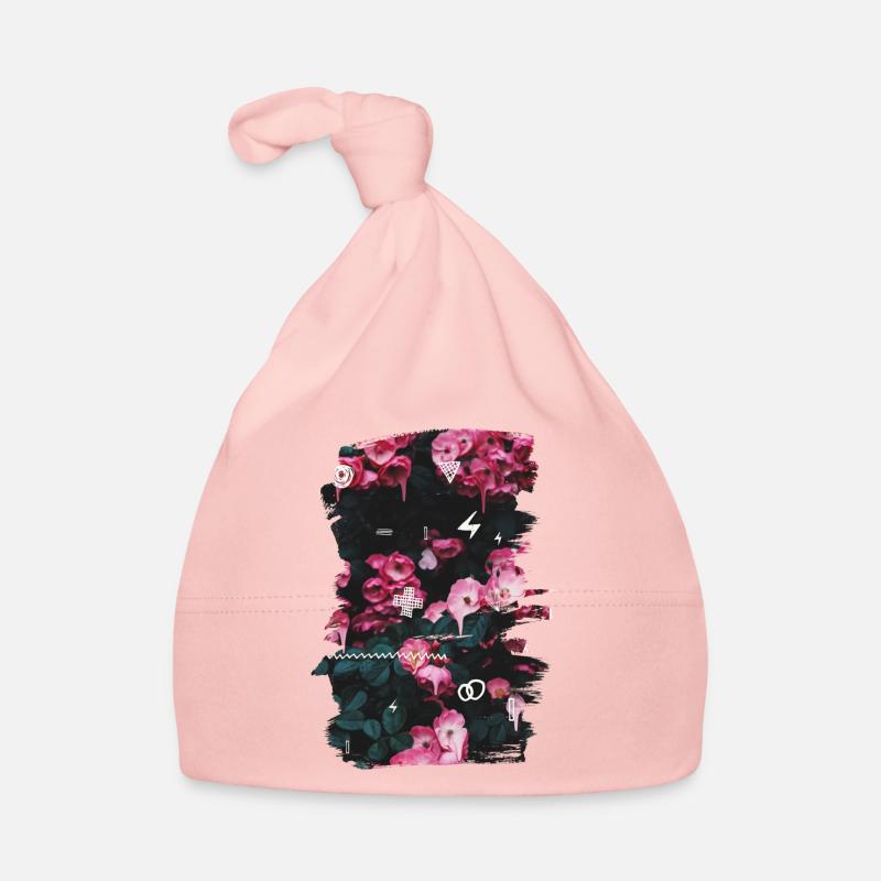 fleur - Bonnet bio Bébé - rose