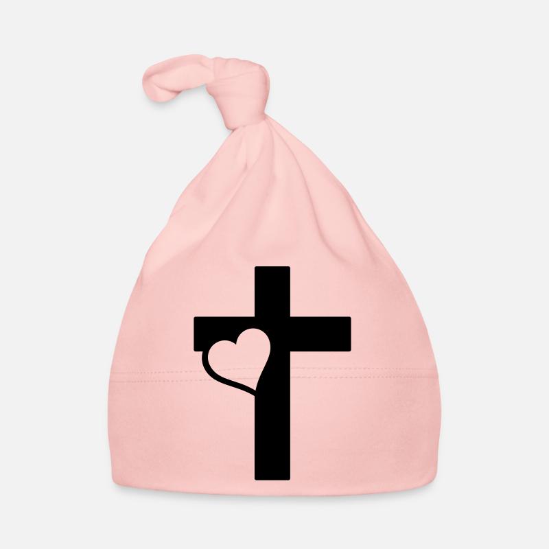 croix de cœur Bonnet bio Bébé