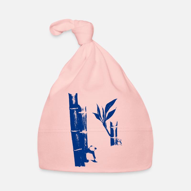 Pandas - Bonnet bio Bébé - rose