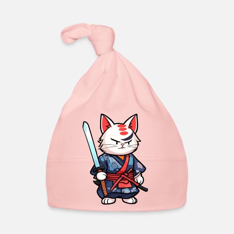 Samurai Cat #25 Organic Baby Cap
