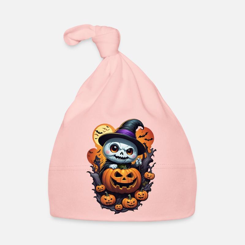 Fantôme avec citrouille Bonnet bio Bébé