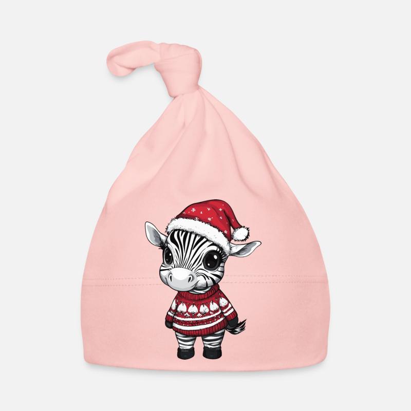 Bande dessinée de Noël zèbre Bonnet bio Bébé