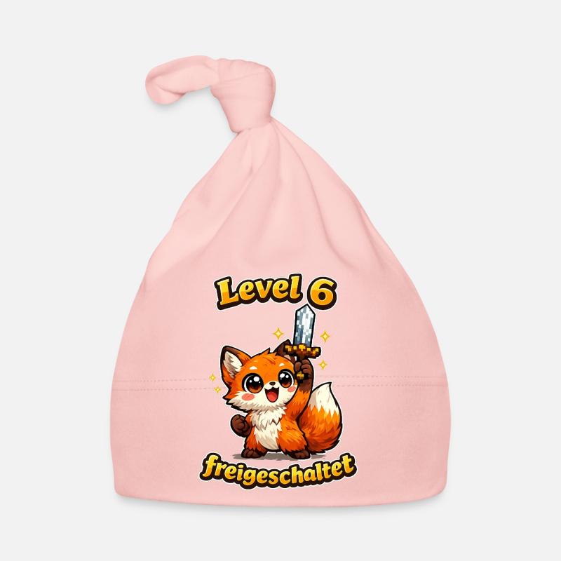 Fuchs_Level_6 - Baby Bio-Mütze - Rosa