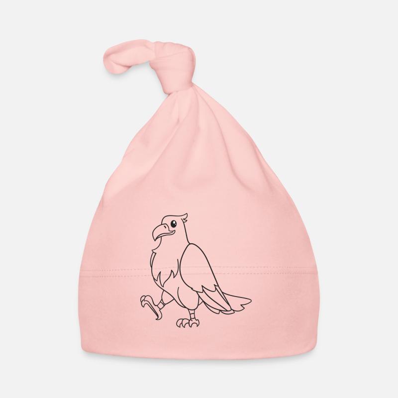 Adler, Raubvogel, Geschenk, Geschenkidee - Baby Bio-Mütze - Rosa