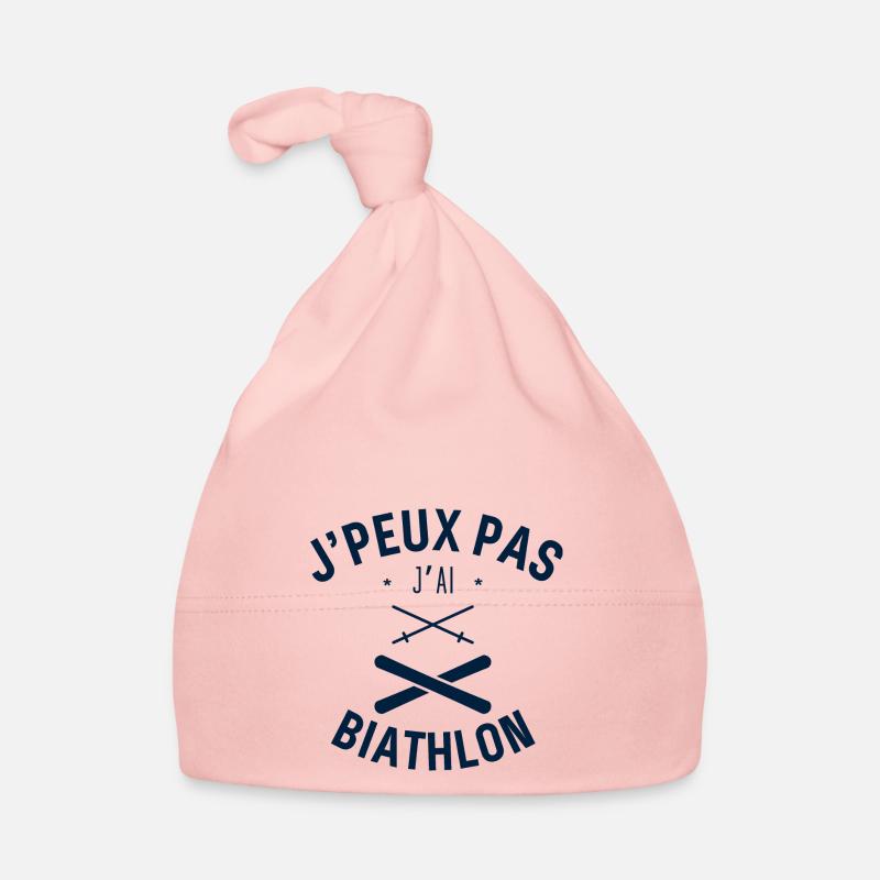 J peux pas j ai Biathlon - Bonnet bio Bébé - rose