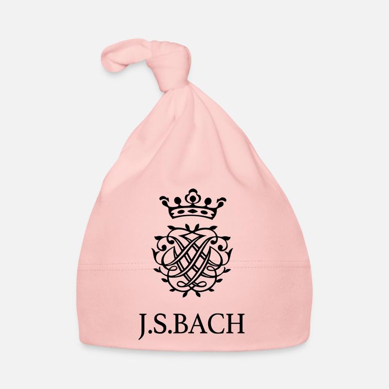 JS Bach et son sceau - Bonnet bio Bébé - rose