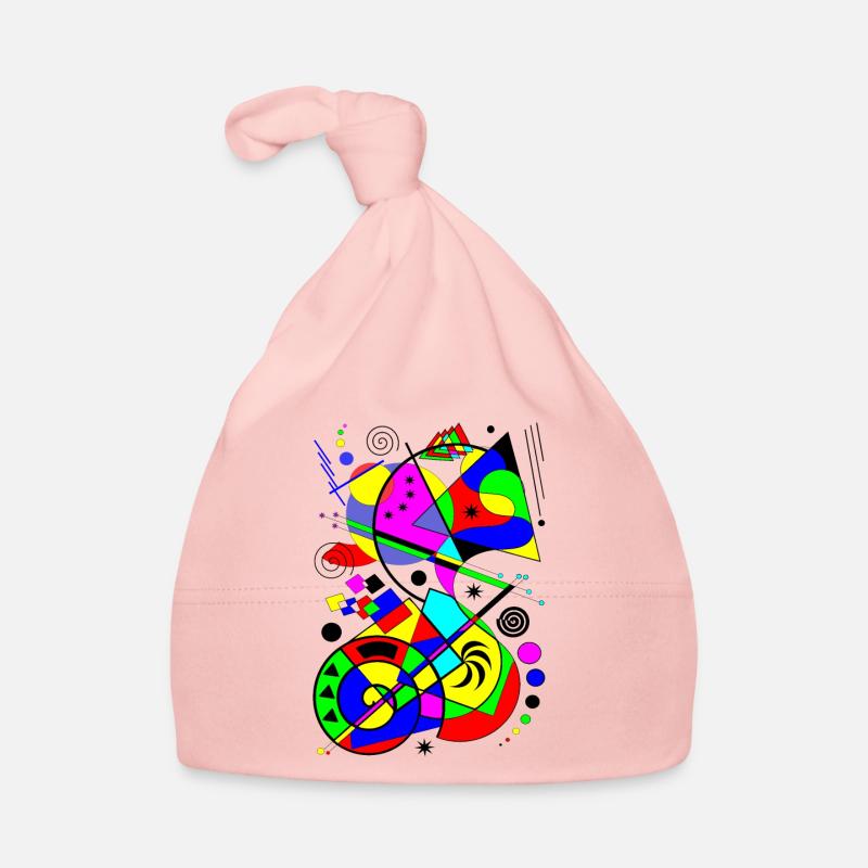 abstract art colorful pattern multicolored paints shapes Organic Baby Cap
