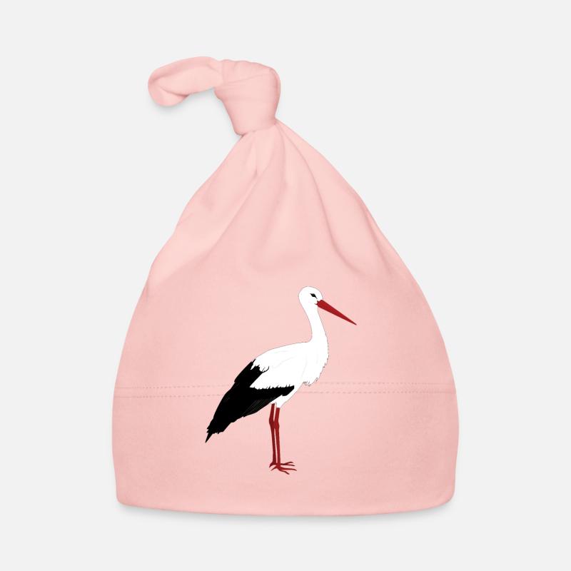 Stands de cigogne - Bonnet bio Bébé - rose