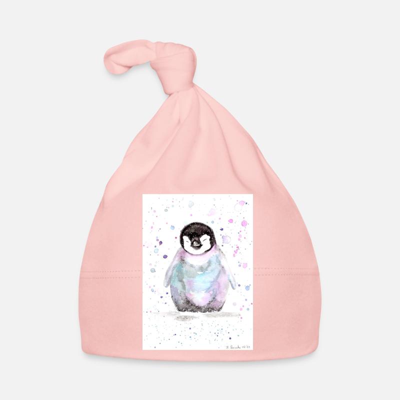 Kleiner bunter Pinguin Baby Bio-Mütze