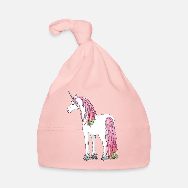 Einhorn unicorn rainbow regenbogen pferd Baby Bio-Mütze