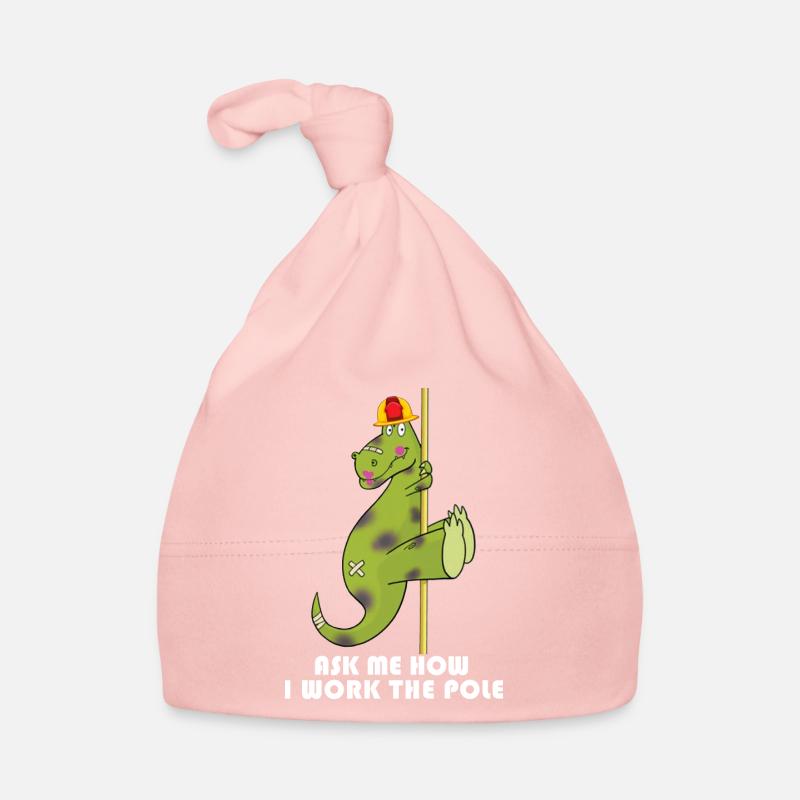 Ask me how I work Die Stange Feuerwehrman Organic Baby Cap