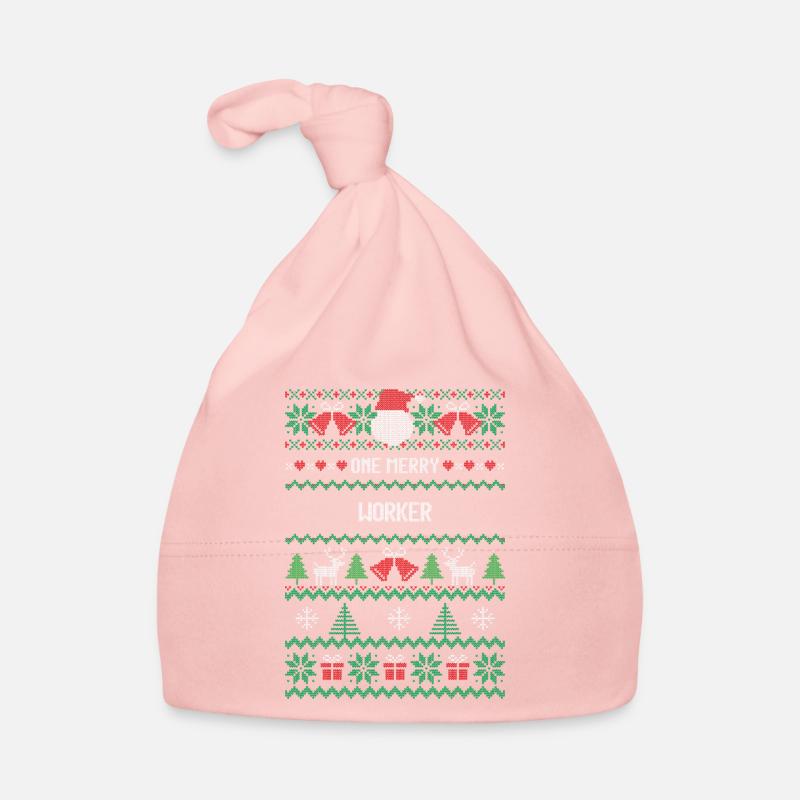 One Merry Worker - Organic Baby Cap - pink