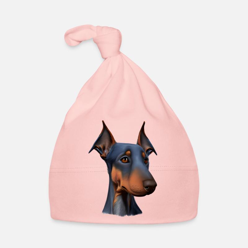 Dobermann Dobermannwelpe Dobermanntrainer Hund Baby Bio-Mütze