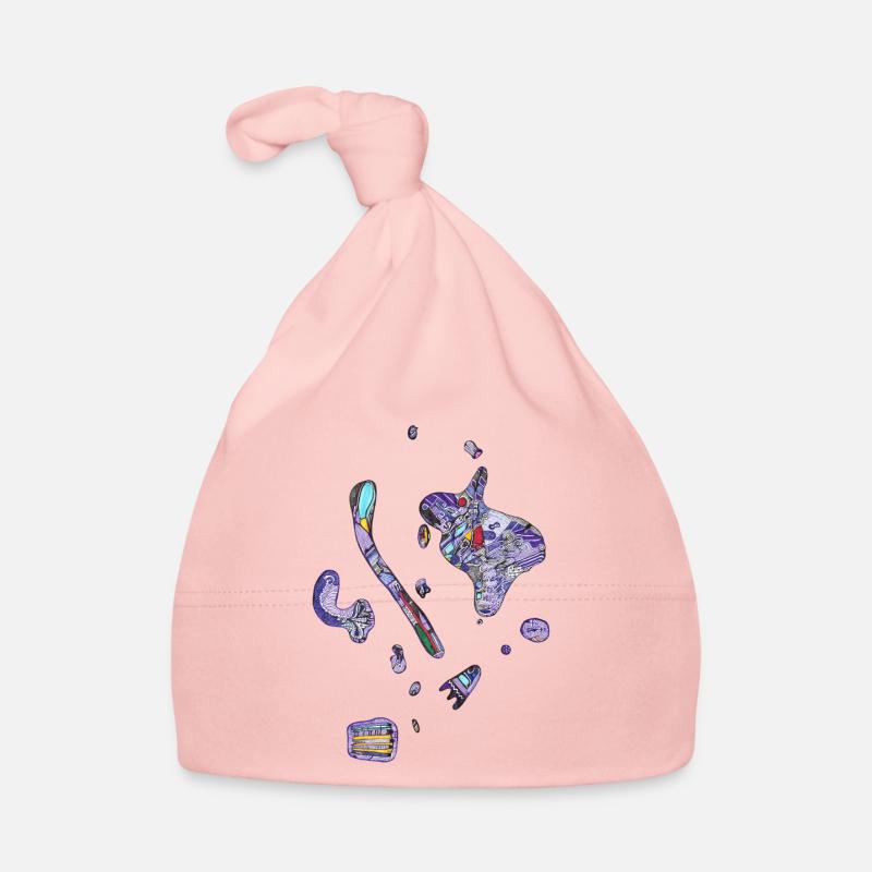 Des spots colorés - Bonnet bio Bébé - rose