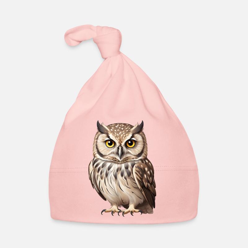 Jeune chouette brune Bonnet bio Bébé