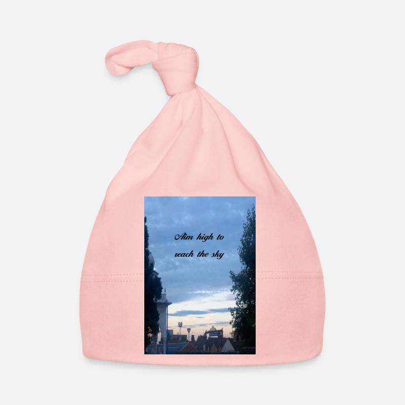 Setze dir hohe Ziele, um den Himmel zu erreichen - Baby Bio-Mütze - Rosa