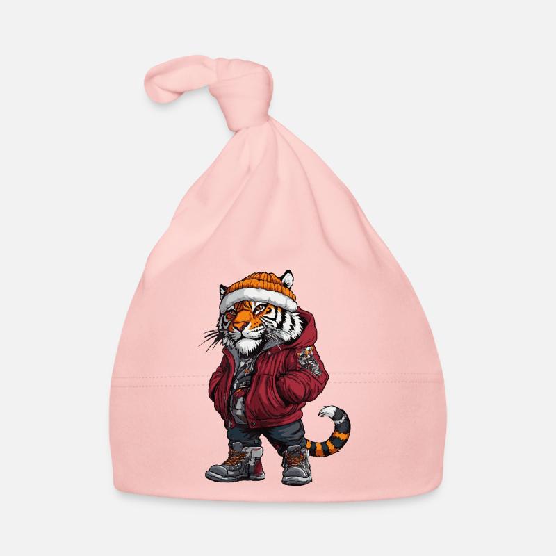 Tiger Funny Winter Organic Baby Cap