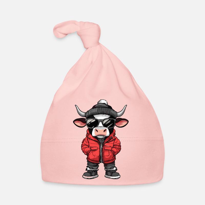 Vache Cool Bande Dessinée Bonnet bio Bébé