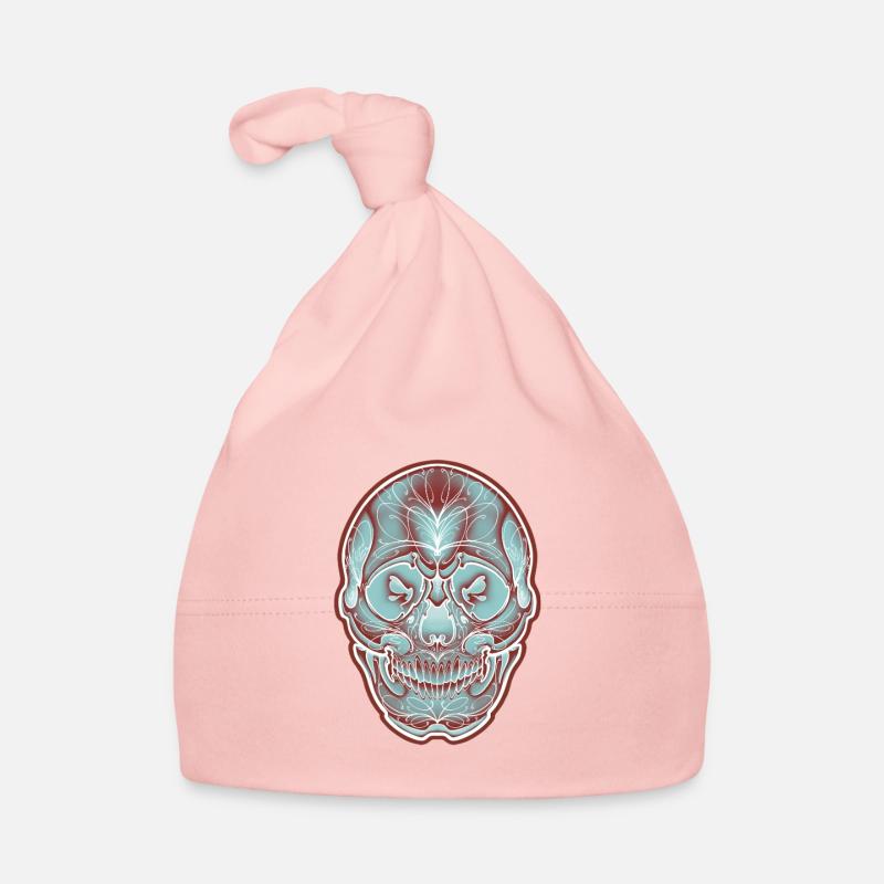 Farbiger Totenkopf von Owan Baby Bio-Mütze