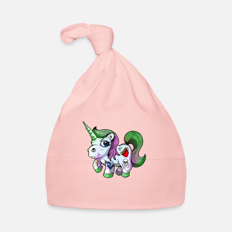 Einhorn Tattoo Baby Bio-Mütze