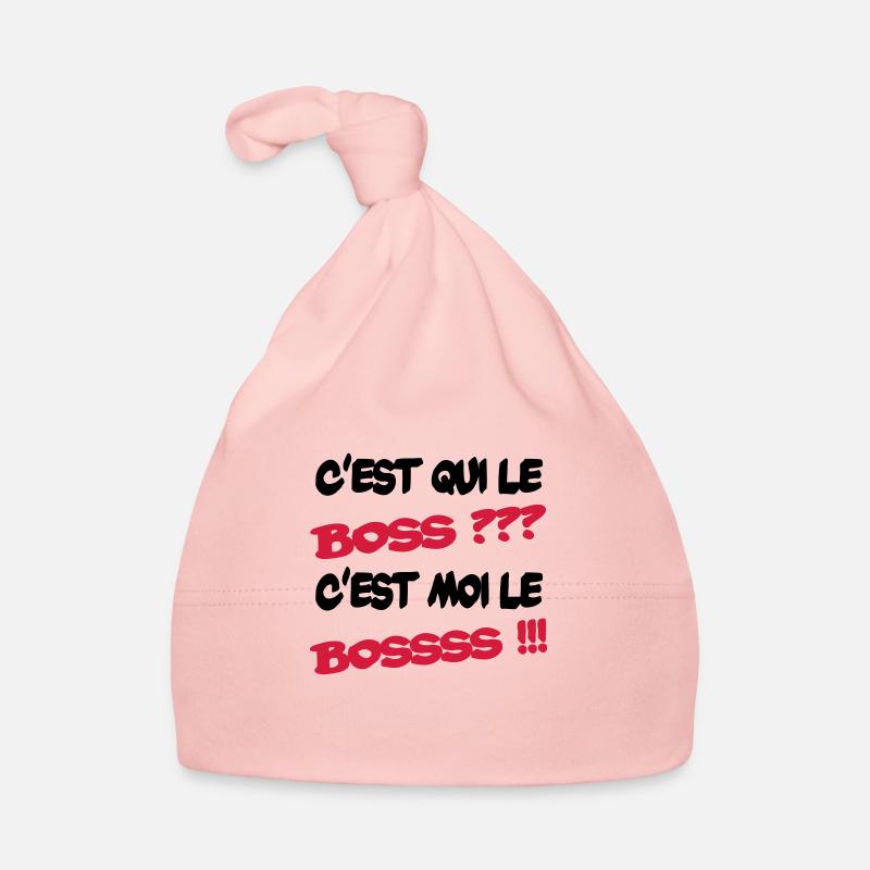 C'est qui le boss ? - Bonnet bio Bébé - rose