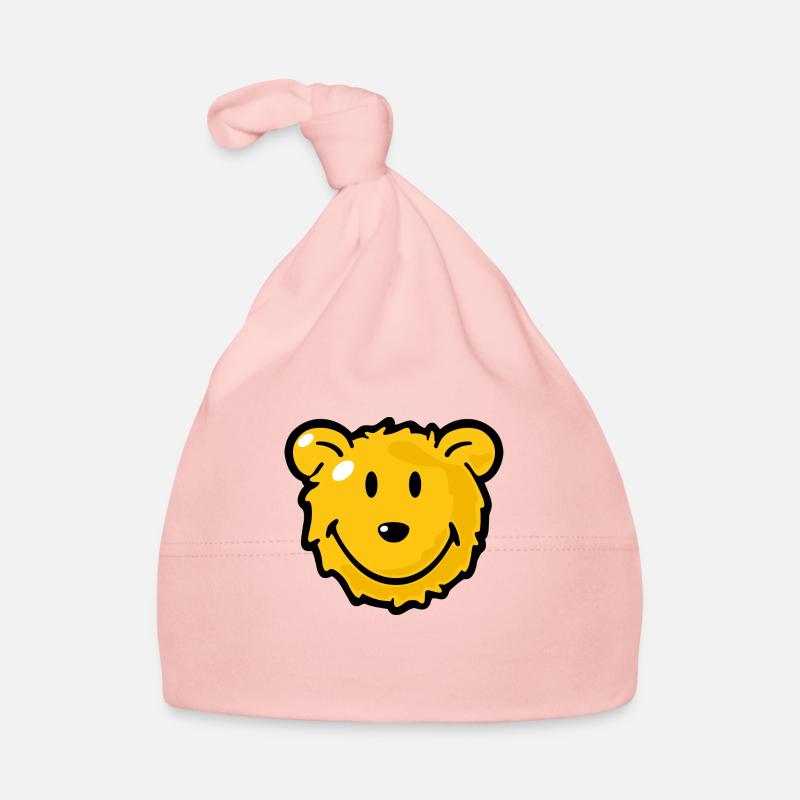 Smiley Bear Organic Baby Cap