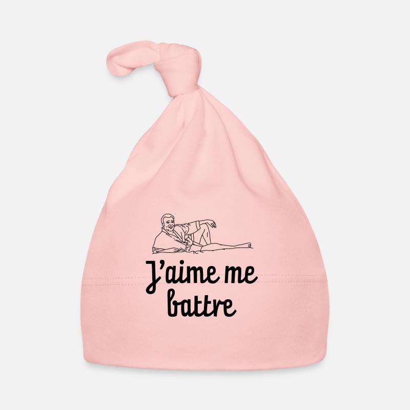 jaime me battre - Bonnet bio Bébé - rose