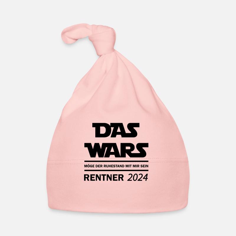 das wars rentner 2024 - Baby Bio-Mütze - Rosa