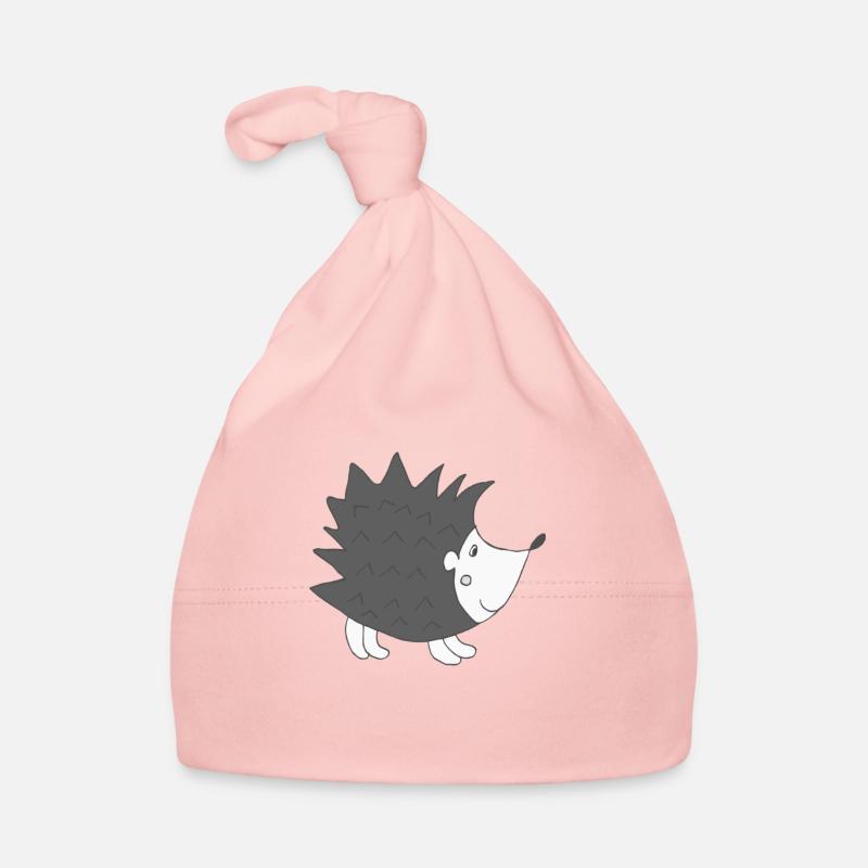 Hedgehog Black White Organic Baby Cap